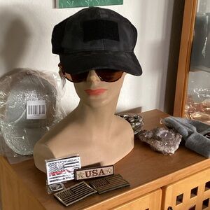 Men's Black Tactical Hat